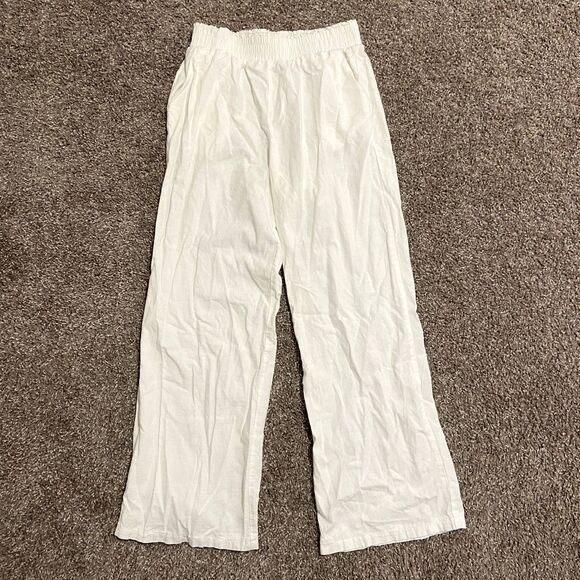Princess Polly Pants - Princess Polly Louis Linen Blend Flowy Pants